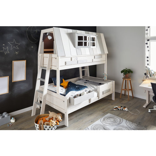 LIFETIME KIDSROOMS Bunk Bed Hangout 120 x 200 cm in whitewash