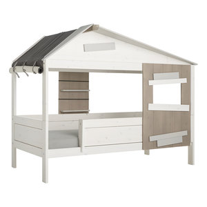 LIFETIME KIDSROOMS Base cottage bed "The Hideout" whitewash