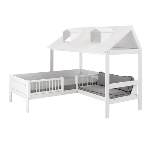 LIFETIME KIDSROOMS Beachhouse Bed with Bench in white