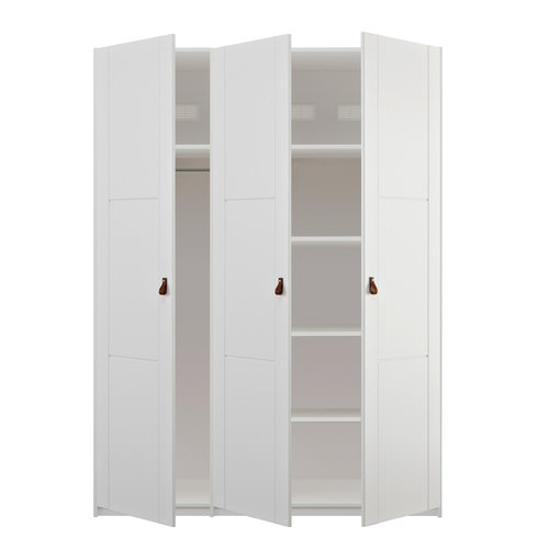 LIFETIME Closet 150 cm with 3 doors in whitewash