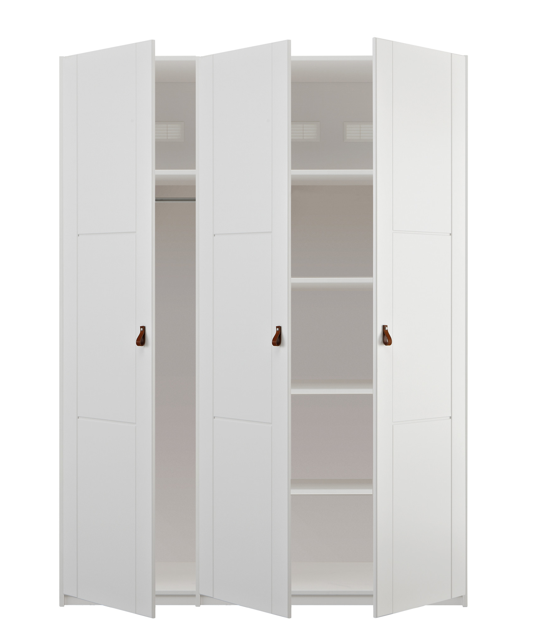 Kleiderschrank 150 cm mit Türen Kindermöbel in ROMY 3 whitewash 