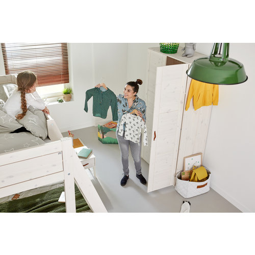 LIFETIME KIDSROOMS Closet 150 cm with 3 doors in whitewash