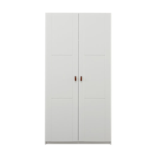 LIFETIME KIDSROOMS Closet 100 cm with 2 doors in whitewash