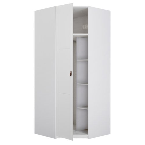 LIFETIME KIDSROOMS Corner wardrobe with hinged door white