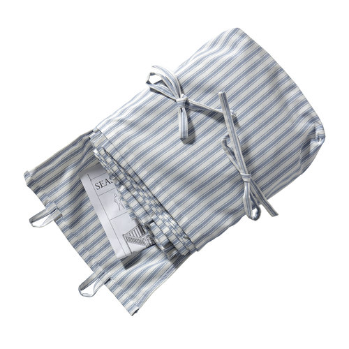 Oliver Furniture Curtain for Seaside Lille+ Low loft bed blue stripes