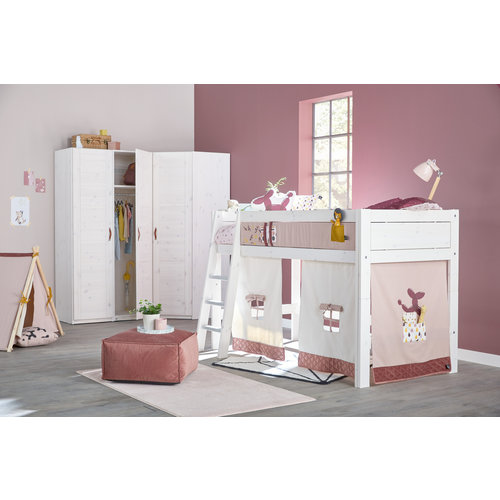 LIFETIME KIDSROOMS Eckschrank ohne Tür in whitewash