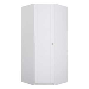 LIFETIME KIDSROOMS Corner wardrobe with hinged door whitewash