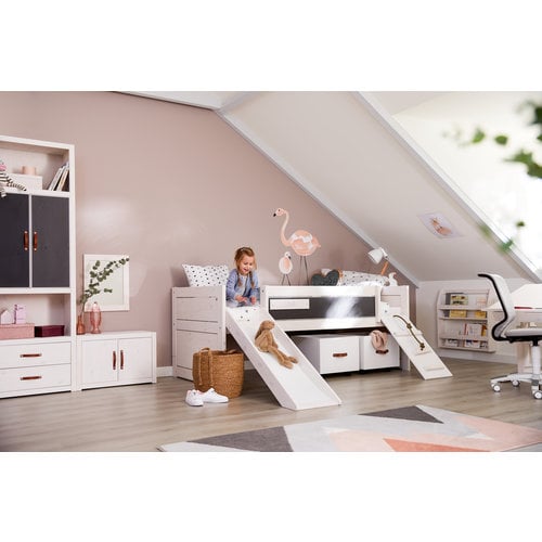 LIFETIME KIDSROOMS Cabin Bed Climb & Slide whitewash