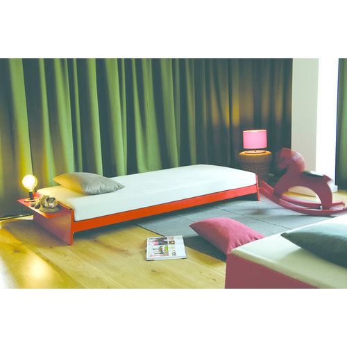 Richard Lampert Stacking bed Lönneberga birch multiplex melamine white