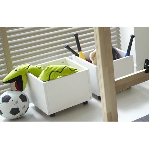 LIFETIME KIDSROOMS 2 toy boxes on wheels white