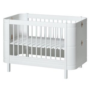 Oliver Furniture Wood Mini+ baby cot bed incl. junior kit white