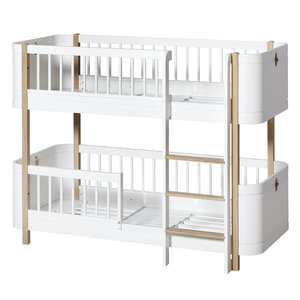 Oliver Furniture Wood Mini+ low loft bunk bed white-oak