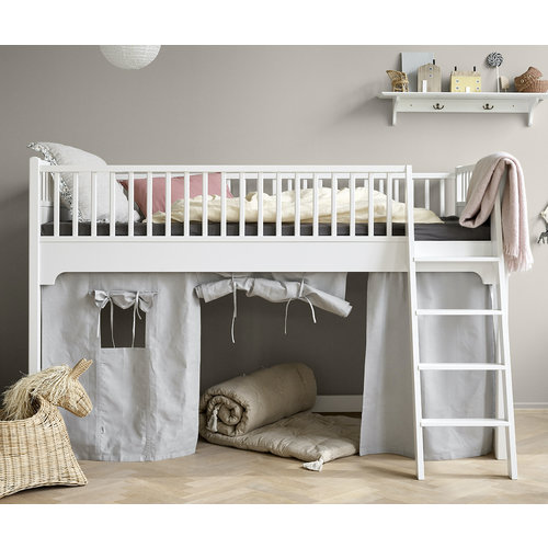 Oliver Furniture Classic low loft bed 90 x 200 cm in white