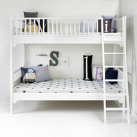 Classic bunk bed 90 x 200 slanted ladder