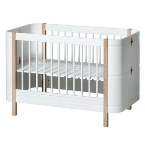 Oliver Furniture Wood Mini+ baby and children´s bed, white-oak - Copy