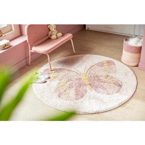 LIFETIME KIDSROOMS Runder Teppich Butterflies getuftet