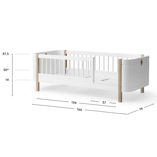 Oliver Furniture Wood Mini+ Juniorbett weiß