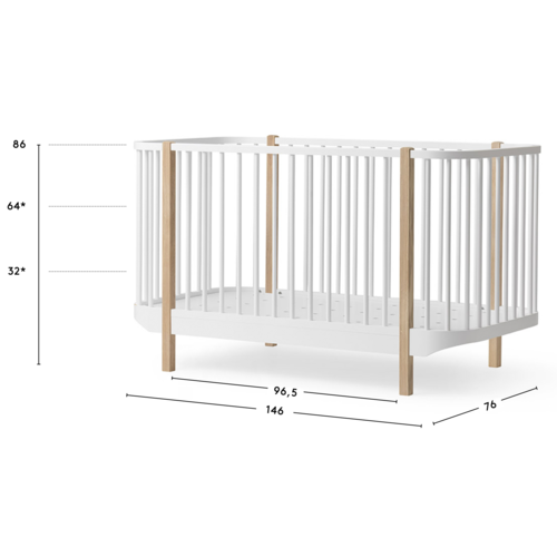 Oliver Furniture Wood  Baby- und Kinderbett, weiß