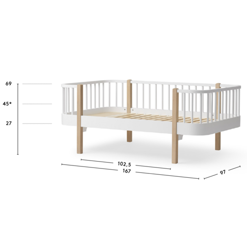 Oliver Furniture Wood Original junior day bed , white-oak