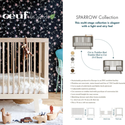 Oeuf Conversion set for Sparrow crib