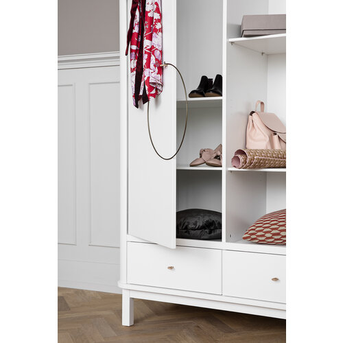 Oliver Furniture Wood Wardrobe 3 doors white