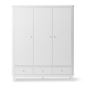 Oliver Furniture Wood Wardrobe 3 doors white