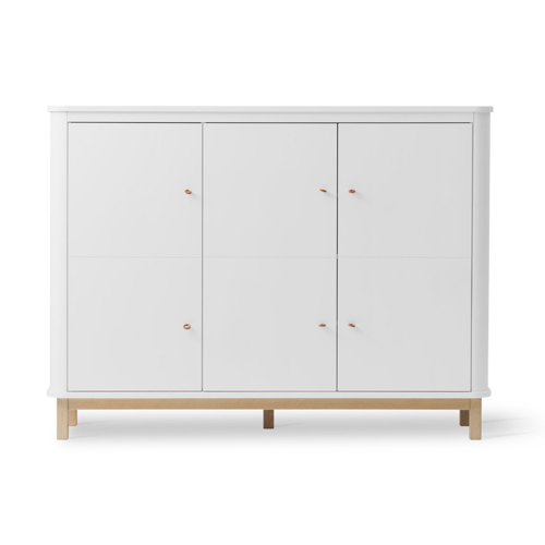 Oliver Furniture Wood multi cupboard 3 doors white-oak