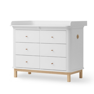 Oliver Furniture Wood Wickelkommode mit Wickelplatte groß Eiche