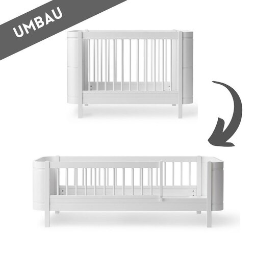 Oliver Furniture Conversion Wood Mini+ baby bed to junior bed white