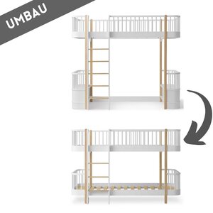 Oliver Furniture Conversion from Wood loft bed to half-height bunk bed