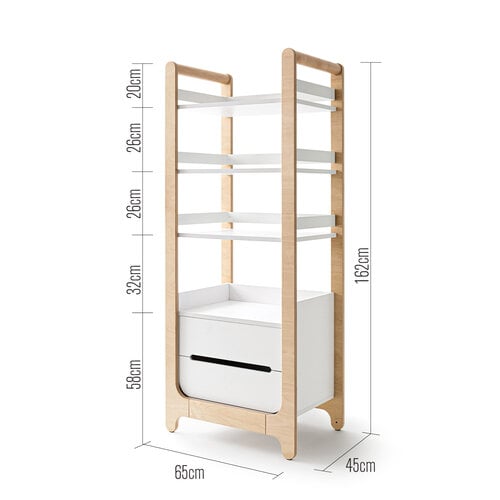 Rafa-kids H Bookcase - white