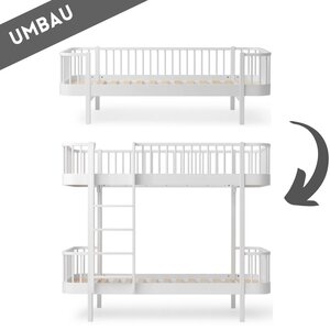 Oliver Furniture Conversion sofa bed to bunk bed white