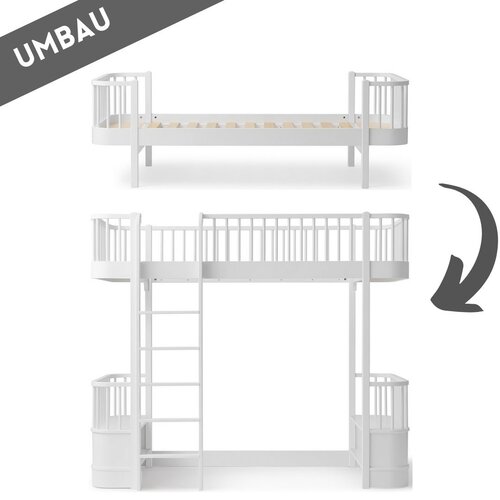 Oliver Furniture Conversion single bed to loft bed white