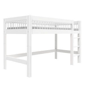 LIFETIME KIDSROOMS Half height bed breeze straight ladder white