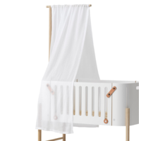 Wood Co-sleeper canopy, white