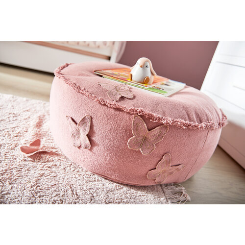 LIFETIME KIDSROOMS Runder Pouf Butterflies