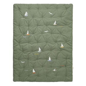 DEAR APRIL Bestickte Spieldecke Sailboats