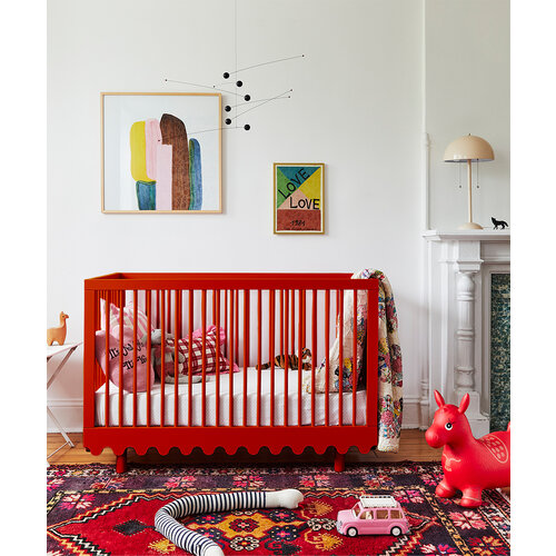 Oeuf Moss Crib red