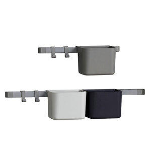 Leander Organisationselemente 3 + 2 Schienen Dusty grey