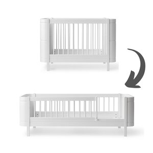 Oliver Furniture Conversion Wood Mini+ baby bed to junior bed white Oliver Furniture Conversion Wood Mini+ baby bed to junior bed white
