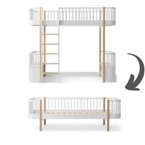 Oliver Furniture Conversion loft bed to sofa bed oak