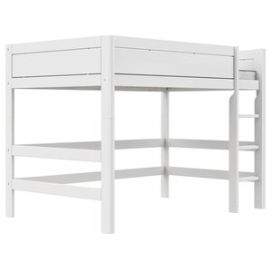 LIFETIME KIDSROOMS Mittelhochbett mit Leiter 120 x 200 weiß