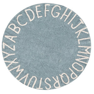 Lorena Canals Waschbarer Teppich ABC Natural Vintage Blue