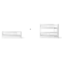 Umbau Wood Lille+ Juniorbett zum halbhohen Etagenbett weiß