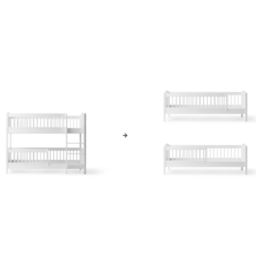 Oliver Furniture Umbau Lille+ Etagenbett zu 2 Juniorbetten weiß