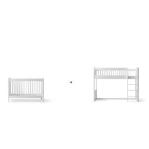 Oliver Furniture Umbau Lille+ Babybett zum halbhohen Hochbett weiß Oliver Furniture Umbau Lille+ Babybett zum halbhohen Hochbett weiß