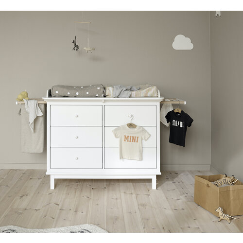 Oliver Furniture Seaside Wickelplatte für Kommode mit 6 Schubladen