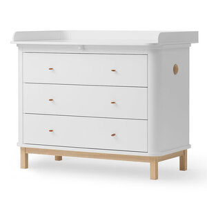 Oliver Furniture Wood nursey dresser 3 drawers white-oak