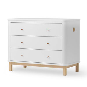 Oliver Furniture Wood dresser with 3 drawer white-oak