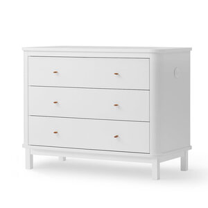 Oliver Furniture Wood dresser with 3 drawer white